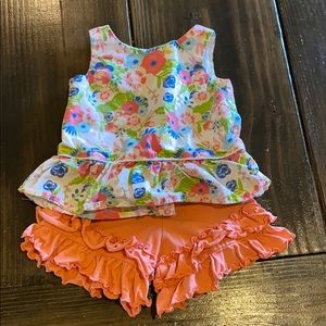Ruffle Butt matching summer set 18-24 mo